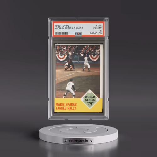 1963 Topps #144 World Series Game 3 (PSA 6 EX-MT)