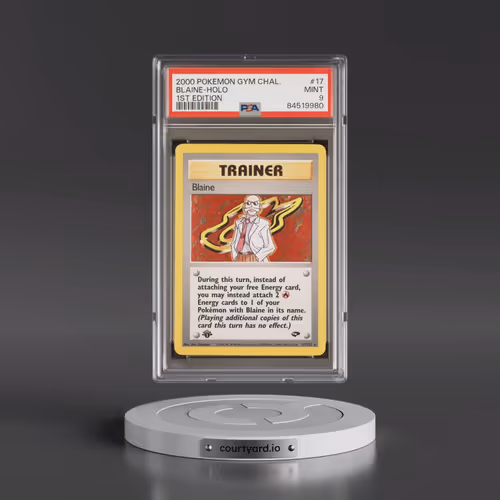 2000 Pokémon Gym Challenge #17 Blaine - 1st Edition Holo (PSA 9 MINT)