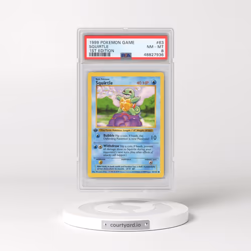 1999 Pokémon Game #63 Squirtle - 1st Edition (PSA 8 NM-MT)