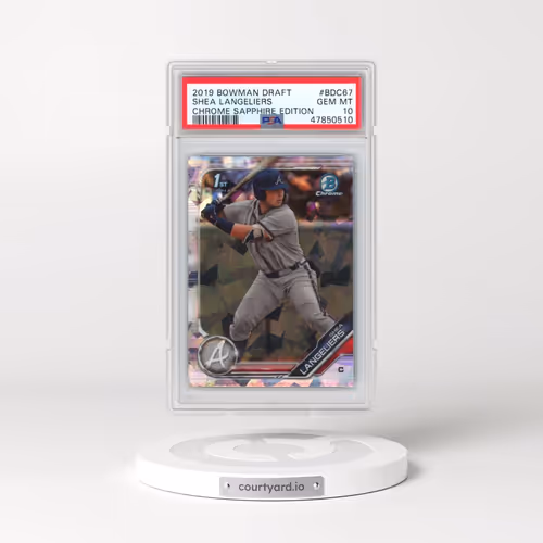 2019 Bowman Draft Chrome Sapphire Edition #BDC67 Shea Langeliers (PSA 10 GEM MINT)