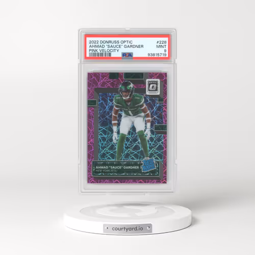 2022 Panini Donruss Optic #228 Ahmad "Sauce" Gardner - Pink Velocity (PSA 9 MINT)