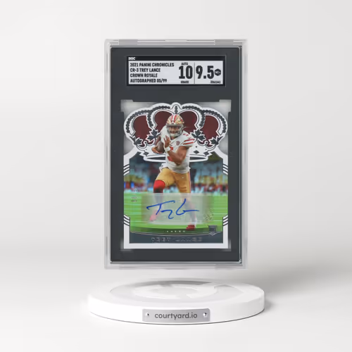 2021 Panini Chronicles #CR-3 Trey Lance - Crown Royale Auto. (SGC 9.5 MINT+)