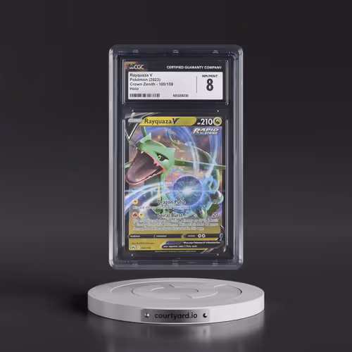 2023 Crown Zenith #100/159 Rayquaza V - Holo (CGC 8 NM-MT)