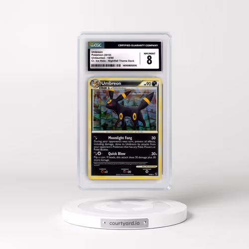 2010 Undaunted #10/90 Umbreon - Cr. Ice Holo Nightfall Theme Deck (CGC 8 NM-MT)