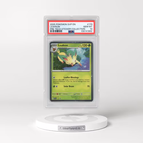 2025 Pokémon Svp EN-SV Black Star Promo #170 Leafeon - Prismatic Evolutions Tech Sticker Collection (PSA 10 GEM MINT)