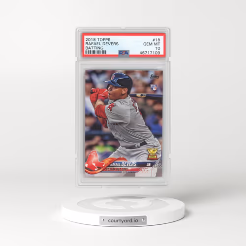 2018 Topps #18 Rafael Devers - Batting (PSA 10 GEM MINT)