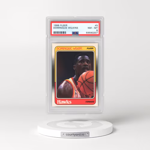 1988 Fleer #5 Dominique Wilkins (PSA 8 NM-MT)