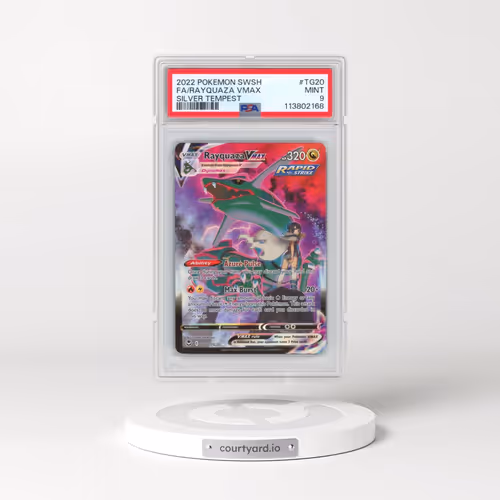 2022 Pokémon Sword & Shield Silver Tempest #TG20 Rayquaza Vmax - Full Art (PSA 9 MINT)