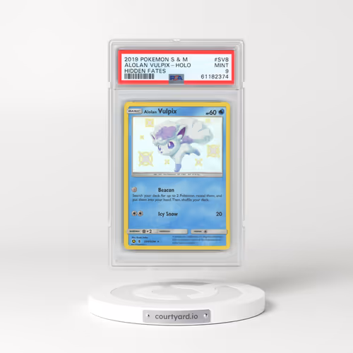 2019 Pokémon Sun & Moon Hidden Fates #SV8 Alolan Vulpix - Holo (PSA 9 MINT)