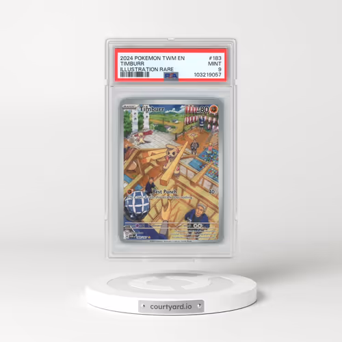 2024 Pokémon Twm EN-Twilight Masquerade #183 Timburr - Illustration Rare (PSA 9 MINT)