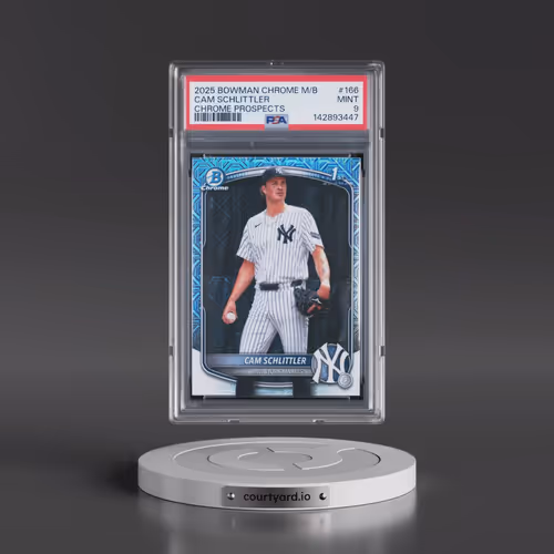 2025 Bowman Chrome Mega Box Chrome Prospects #166 Cam Schlittler (PSA 9 MINT)