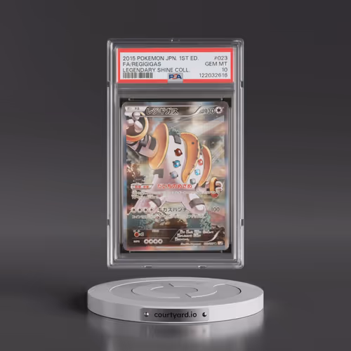 2015 Pokémon Legendary Shine Collection #023 Regigigas - 1st Edition Full Art (PSA 10 GEM MINT)