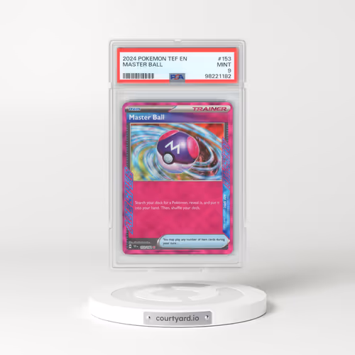 2024 Pokémon Tef EN-Temporal Forces #153 Master Ball (PSA 9 MINT)