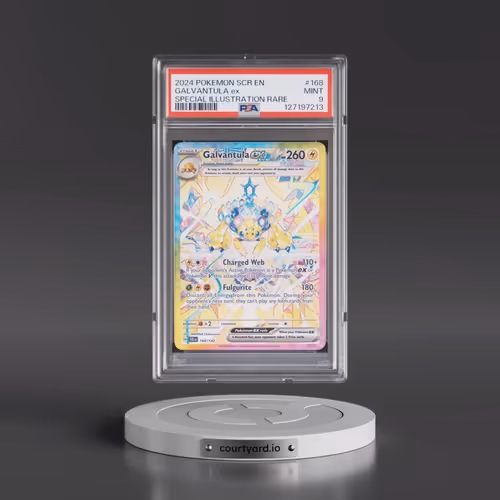 2024 Pokémon Scr EN-Stellar Crown #168 Galvantula EX - Holo Special Illustration Rare (PSA 9 MINT)