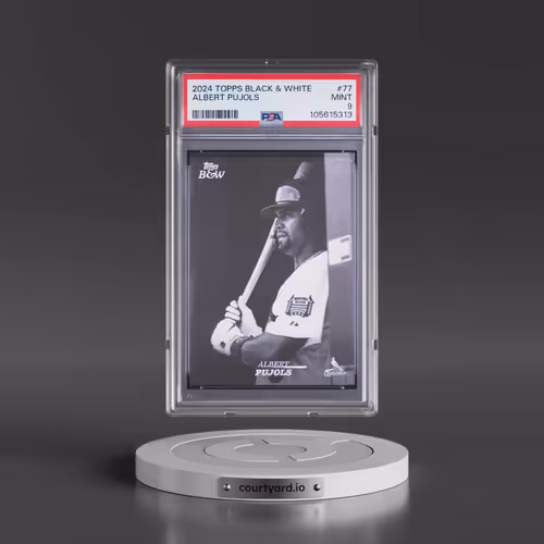 2024 Topps Black and White #77 Albert Pujols (PSA 9 MINT)