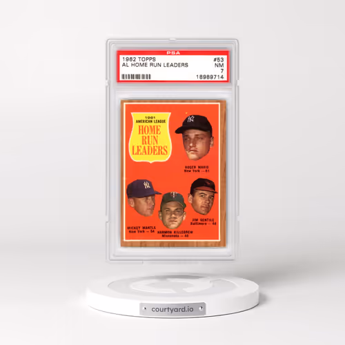 1962 Topps #53 AL Home Run Leaders (PSA 7 NM)