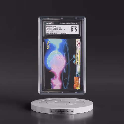 1999 Pokémon the First Movie #36 Ash's Sacrifice - First Print (Blue Topps Logo) (CGC 8.5 NM-MT+)