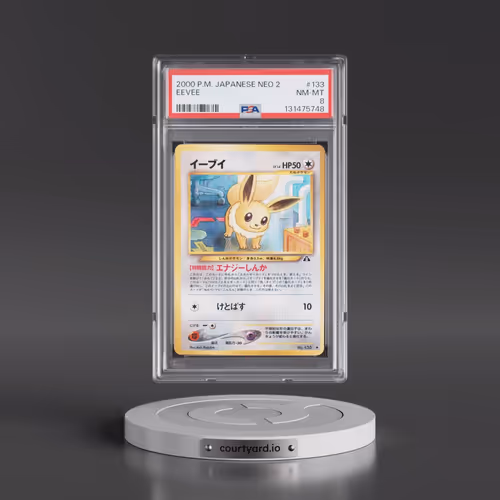 2000 Pokémon Neo 2 #133 Eevee (PSA 8 NM-MT)