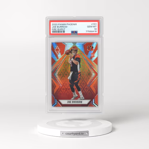 2020 Panini Phoenix #101 Joe Burrow - Fire Burst (PSA 10 GEM MINT)