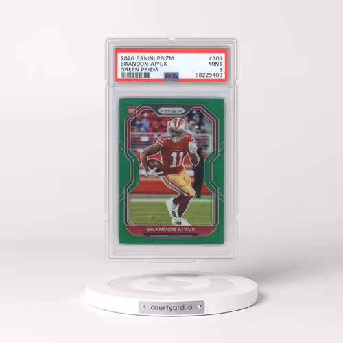 2020 Panini Prizm #301 Brandon Aiyuk - Green Prizm (PSA 9 MINT)