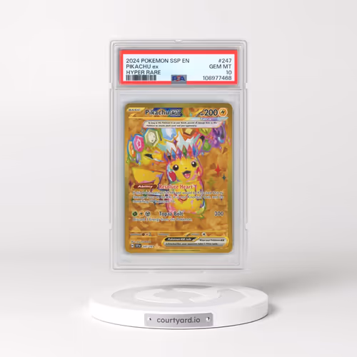 2024 Pokémon Ssp EN-Surging Sparks #247 Pikachu EX - Holo Hyper Rare (PSA 10 GEM MINT)