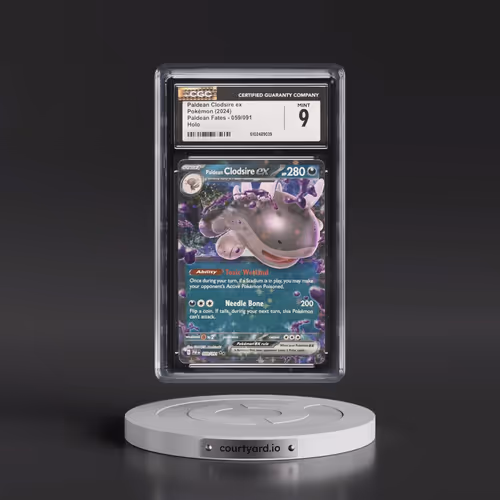 2024 Pokémon Paf EN-Paldean Fates #059 Paldean Clodsire EX - Holo (CGC 9 MINT)
