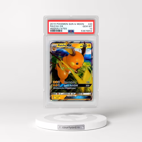 2019 Pokémon Sun & Moon Hidden Fates #20 Raichu GX - Holo (PSA 10 GEM MINT)