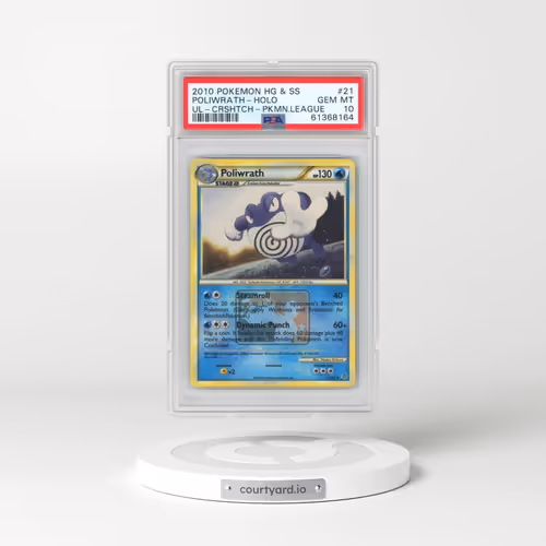 2010 Pokémon Heartgold & Soulsilver Unleashed #21 Poliwrath - Holo Crosshatch-2010 Regional Championships (PSA 10 GEM MINT)