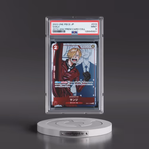 2022 One Piece Japanese 25th Anniversary Premium Card Collection #013 Sanji (PSA 9 MINT)