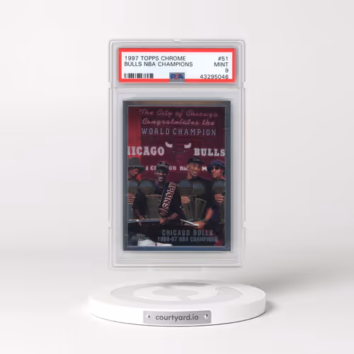 1997 Topps Chrome #51 Bulls NBA Champions (PSA 9 MINT)