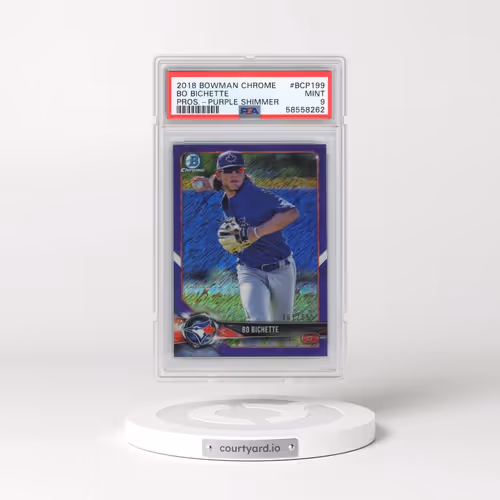 2018 Bowman Chrome Prospects #BCP199 Bo Bichette - Purple Shimmer (PSA 9 MINT)