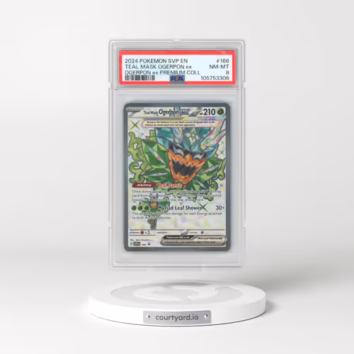 2024 Pokémon Svp EN-SV Black Star Promo #166 Teal Mask Ogerpon EX - Holo Ogerpon EX Premium Collection (PSA 8 NM-MT)