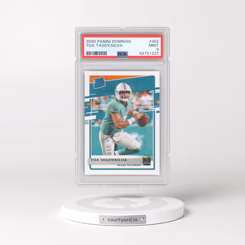 2020 Panini Donruss #302 Tua Tagovailoa (PSA 9 MINT)