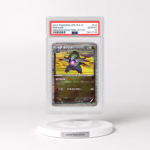 2012 Pokémon Black & White Dragon Selection #014 Fraxure - 1st Edition (PSA 10 GEM MINT)
