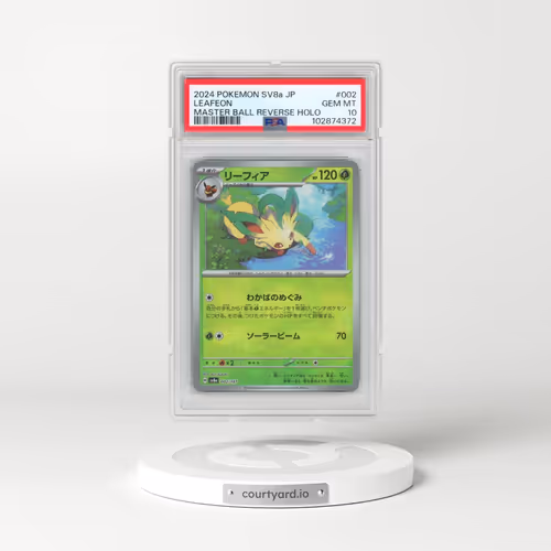2024 Pokémon Sv8a-Terastal Fest EX #002 Leafeon - Reverse Holo Master Ball (PSA 10 GEM MINT)