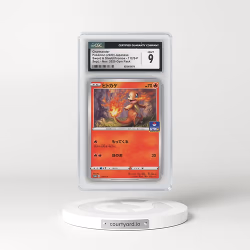 2019 Sword & Shield Promos #112/S-P Charmander - Sept. - Nov. 2020 Gym Pack (CGC 9 MINT)