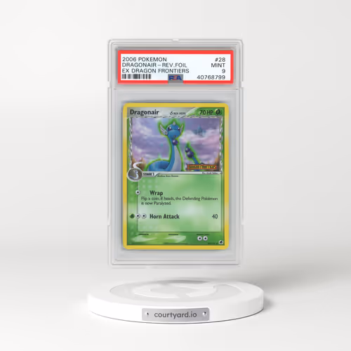 2006 Pokémon EX Dragon Frontiers #28 Dragonair - Reverse Foil (PSA 9 MINT)
