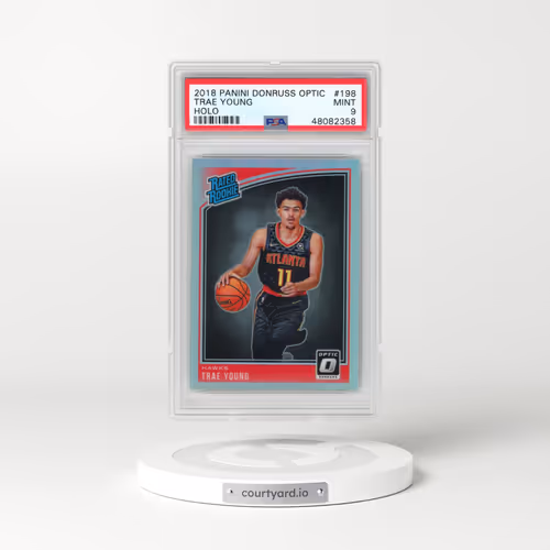 2018 Panini Donruss Optic #198 Trae Young - Holo (PSA 9 MINT)