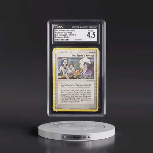 2005 EX Emerald #79/106 Mr. Stone's Project - Reverse Holo (CGC 4.5 VG-EX+)