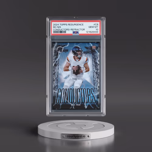 2024 Topps Resurgence Conductors #C8 Bo Nix - Refractor (PSA 10 GEM MINT)