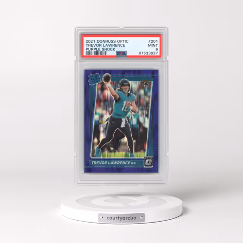 2021 Panini Donruss Optic #201 Trevor Lawrence - Purple Shock (PSA 9 MINT)