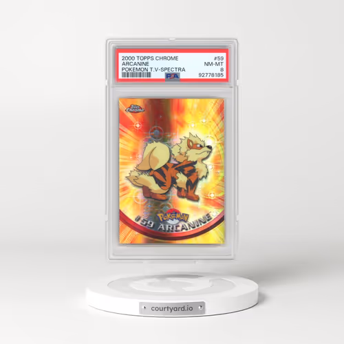 2000 Topps Chrome Pokémon T.V. #59 Arcanine - Spectra (PSA 8 NM-MT)