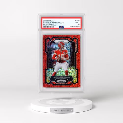2023 Panini Prizm #149 Patrick Mahomes II - Red Sparkle (PSA 9 MINT)