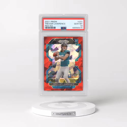 2021 Panini Prizm #331 Trevor Lawrence - Red Ice (PSA 10 GEM MINT)