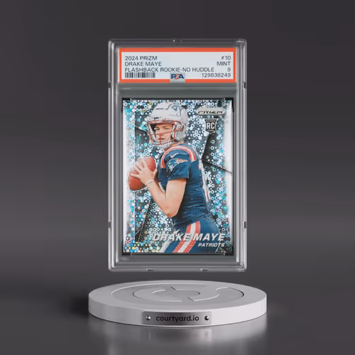 2024 Panini Prizm Prizm Flashback Rookie #10 Drake Maye - No Huddle (PSA 9 MINT)