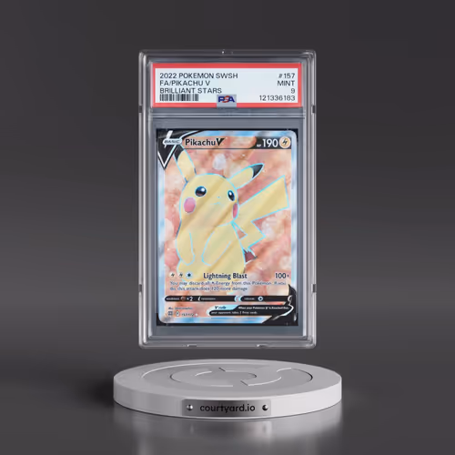 2022 Pokémon Sword & Shield Brilliant Stars #157 Pikachu V - Holo Full Art (PSA 9 MINT)