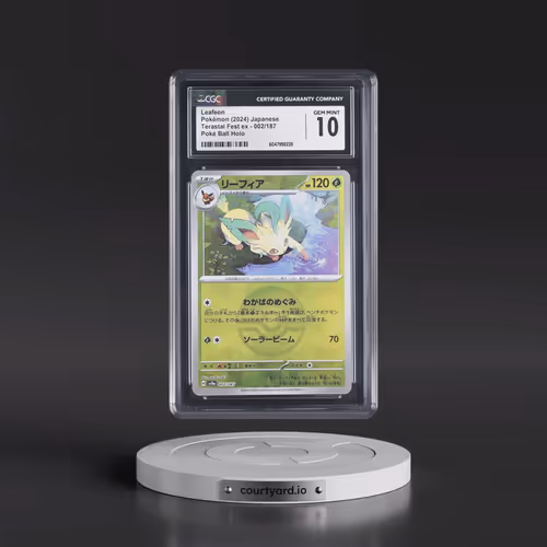 2024 Pokémon Sv8a-Terastal Fest EX #002 Leafeon - Reverse Holo (CGC 10 GEM MINT)