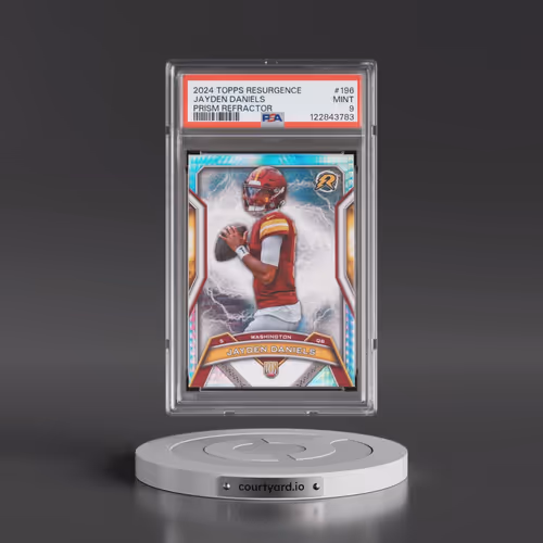 2024 Topps Resurgence #196 Jayden Daniels - Prism Refractor (PSA 9 MINT)