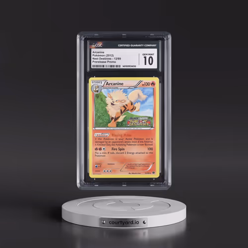 2012 Next Destinies #12/99 Arcanine - Next Destinies Prerelease (CGC 10 GEM MINT)