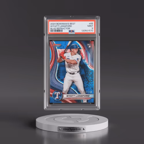 2024 Bowman's Best #65 Wyatt Langford - Blue Refractor (PSA 9 MINT)